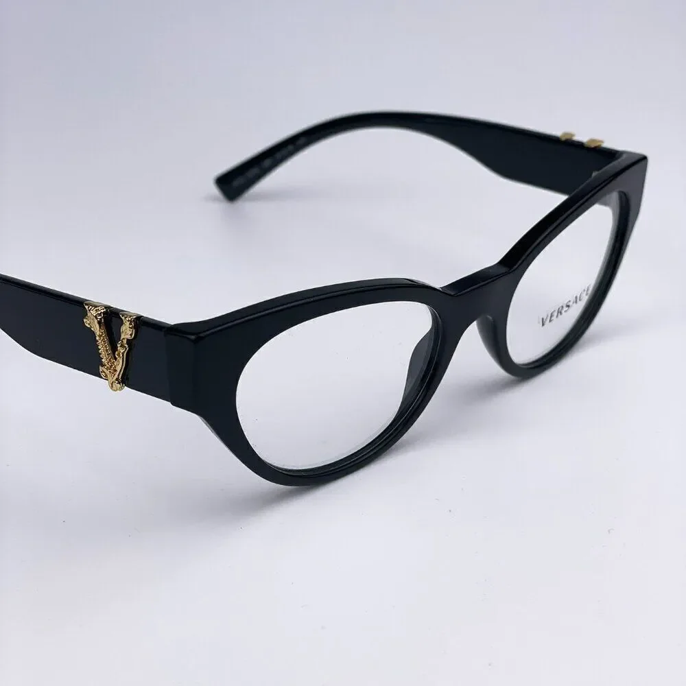 SALE! NEW Versace VE3282 GB1 Black Cat Eye Women Eyeglasses